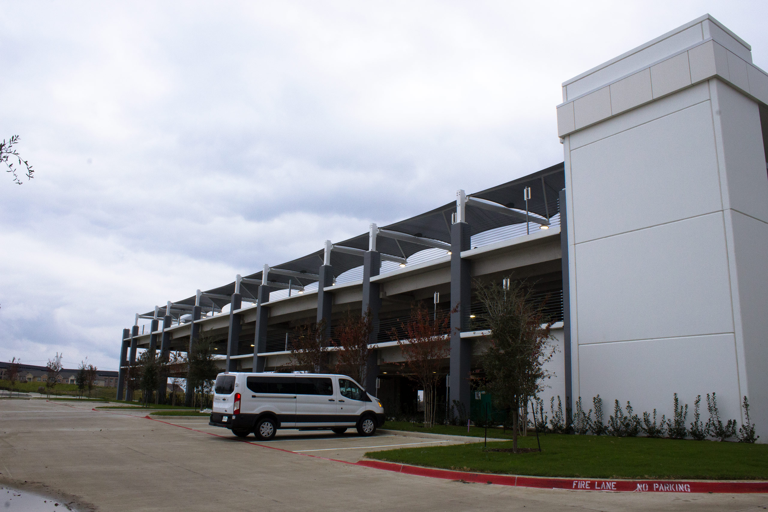 shade for top level of parking structure