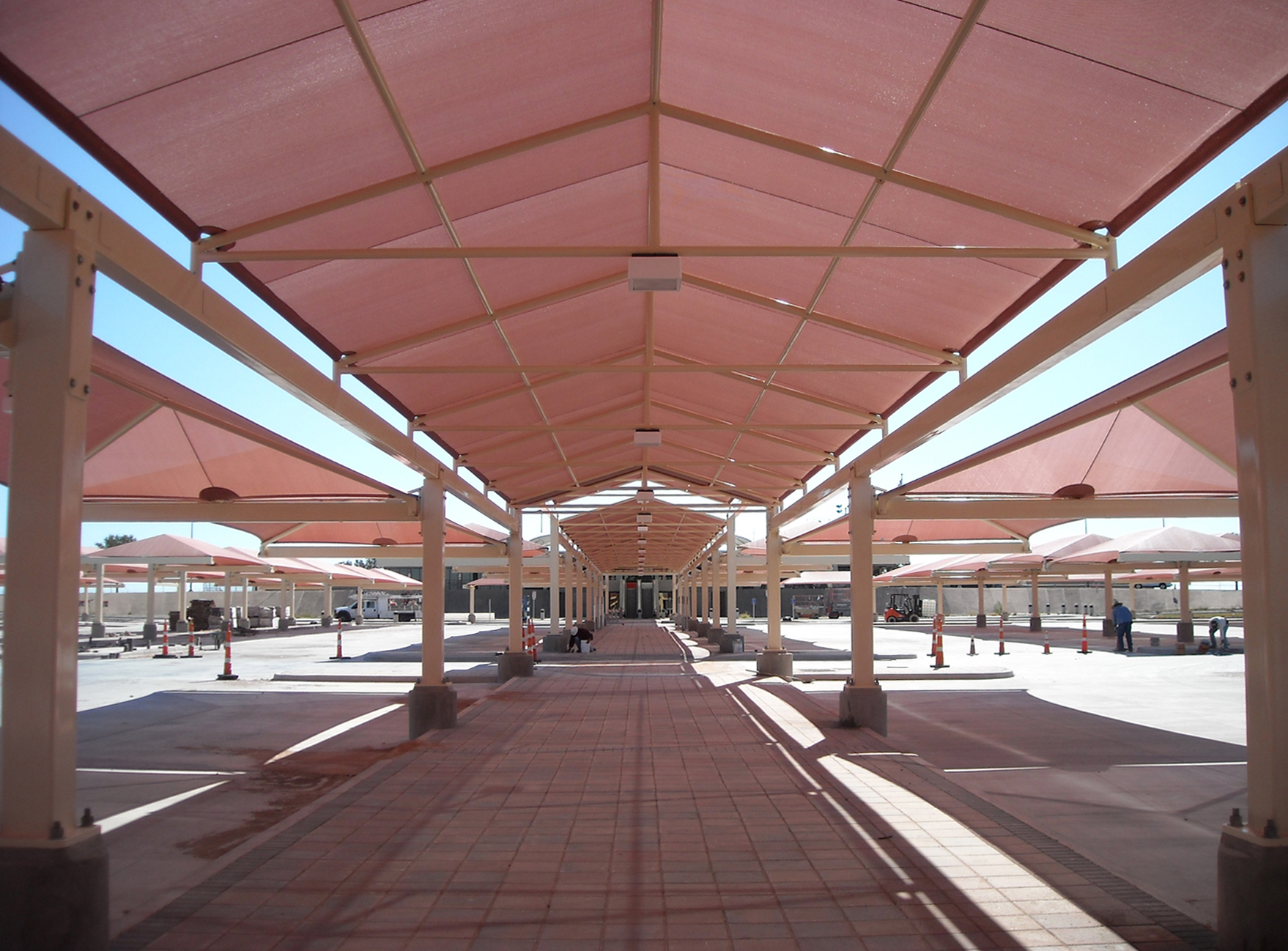 covered walkway from parking area to airport terminal thumbnail