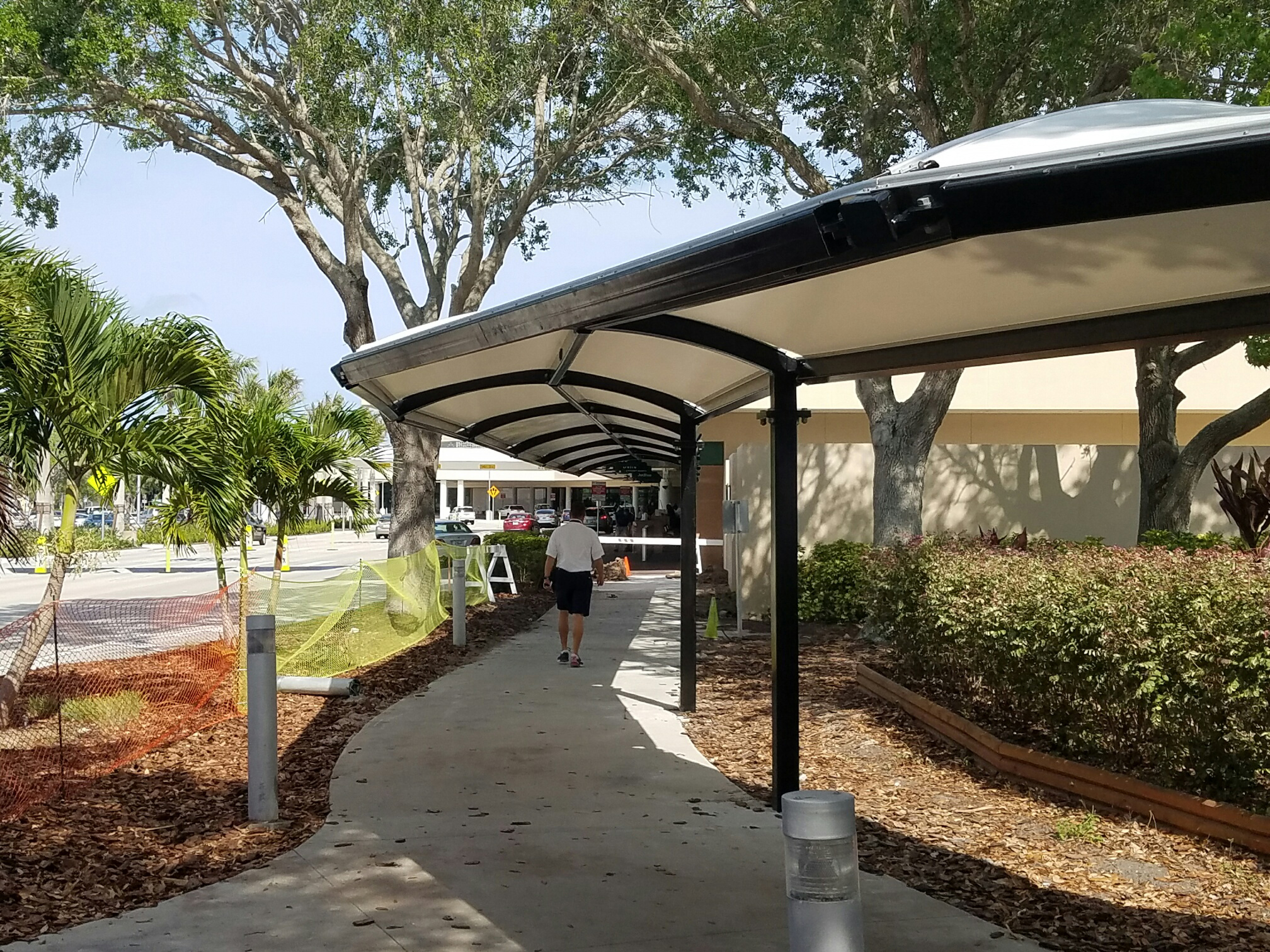 covered walkway at airport