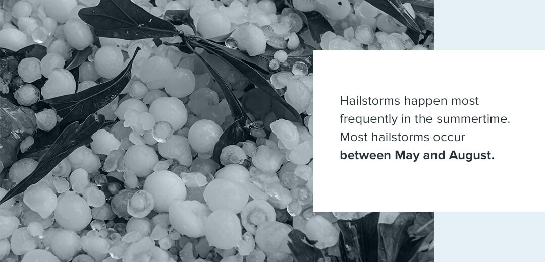 Hailstorm summer between May and August