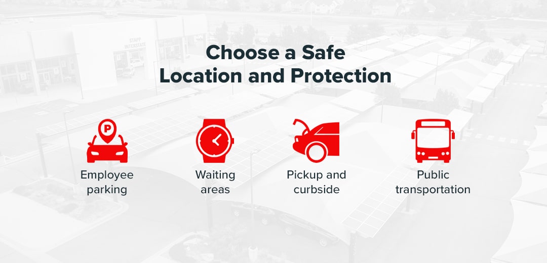 Choose a safe location and protection