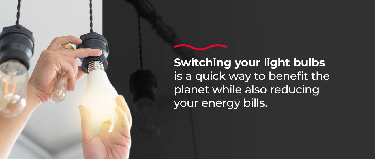 use energy efficient light bulbs