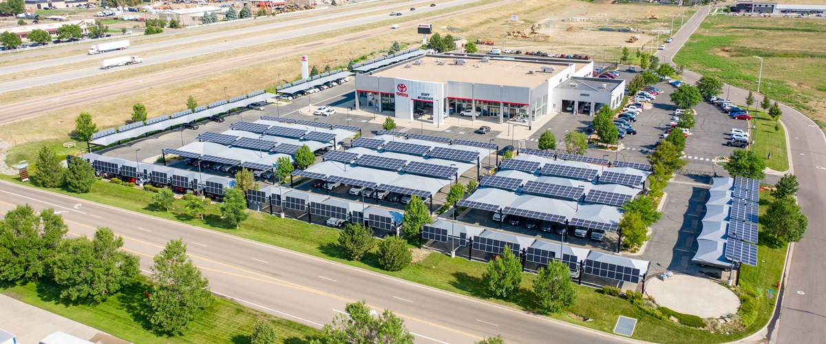 aerial view of stapp interstate toyota