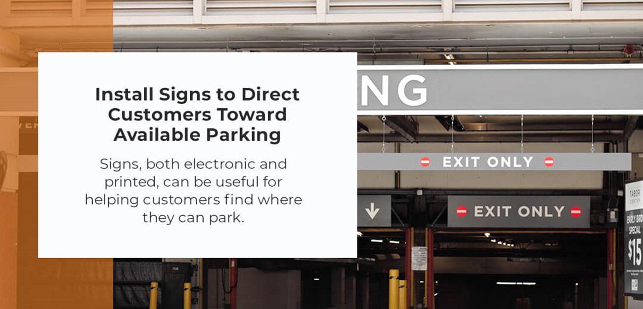 Install signs parking