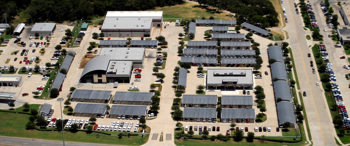 Classic pre-owned fleet drone view