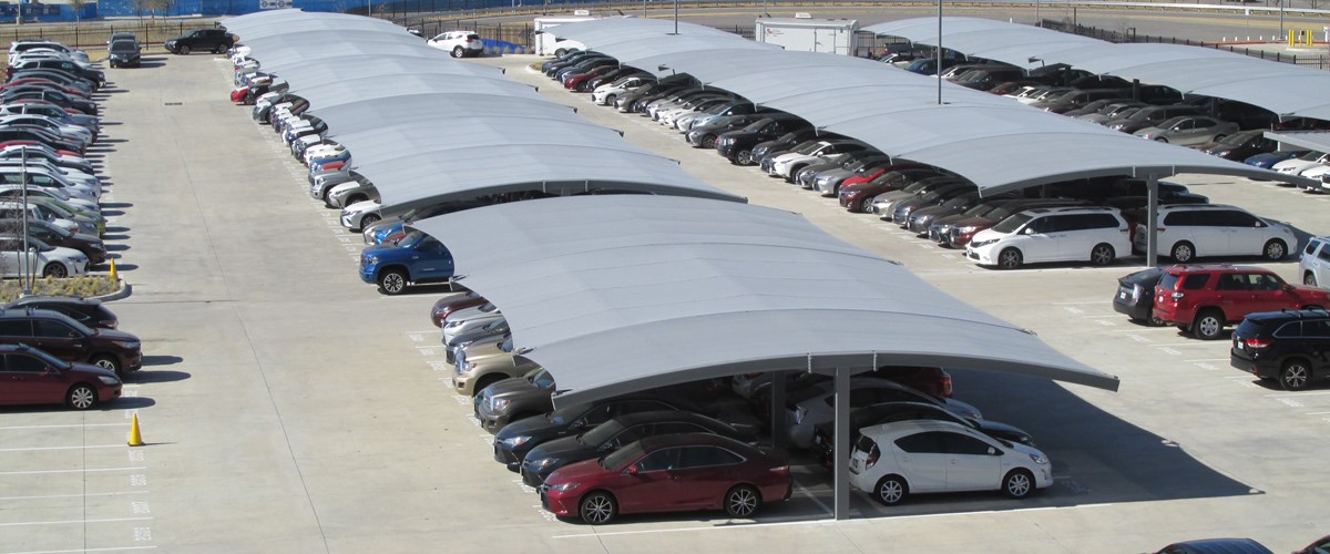 covered car structure at toyota motor north america