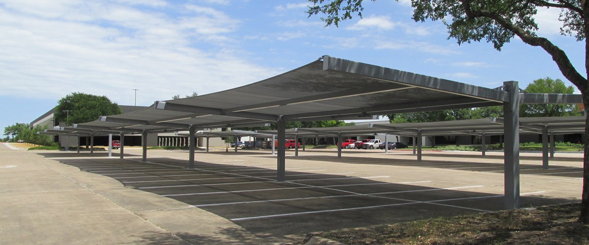 shaded outdoor parking structure