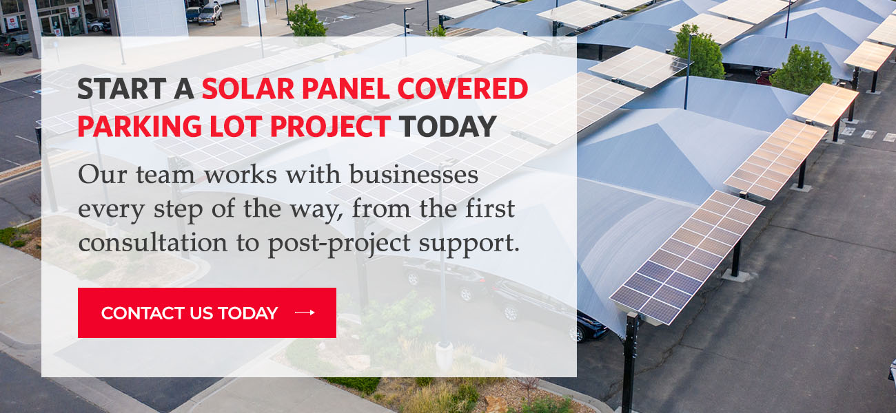 Start a solar panel covered parking lot project