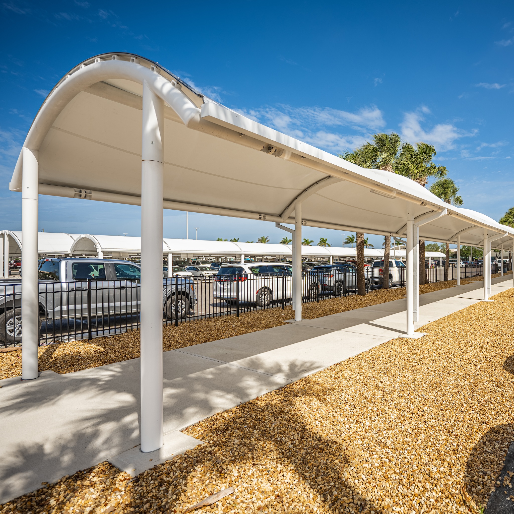 waterproof walkway, parking area at Sarasota Airport thumbnail