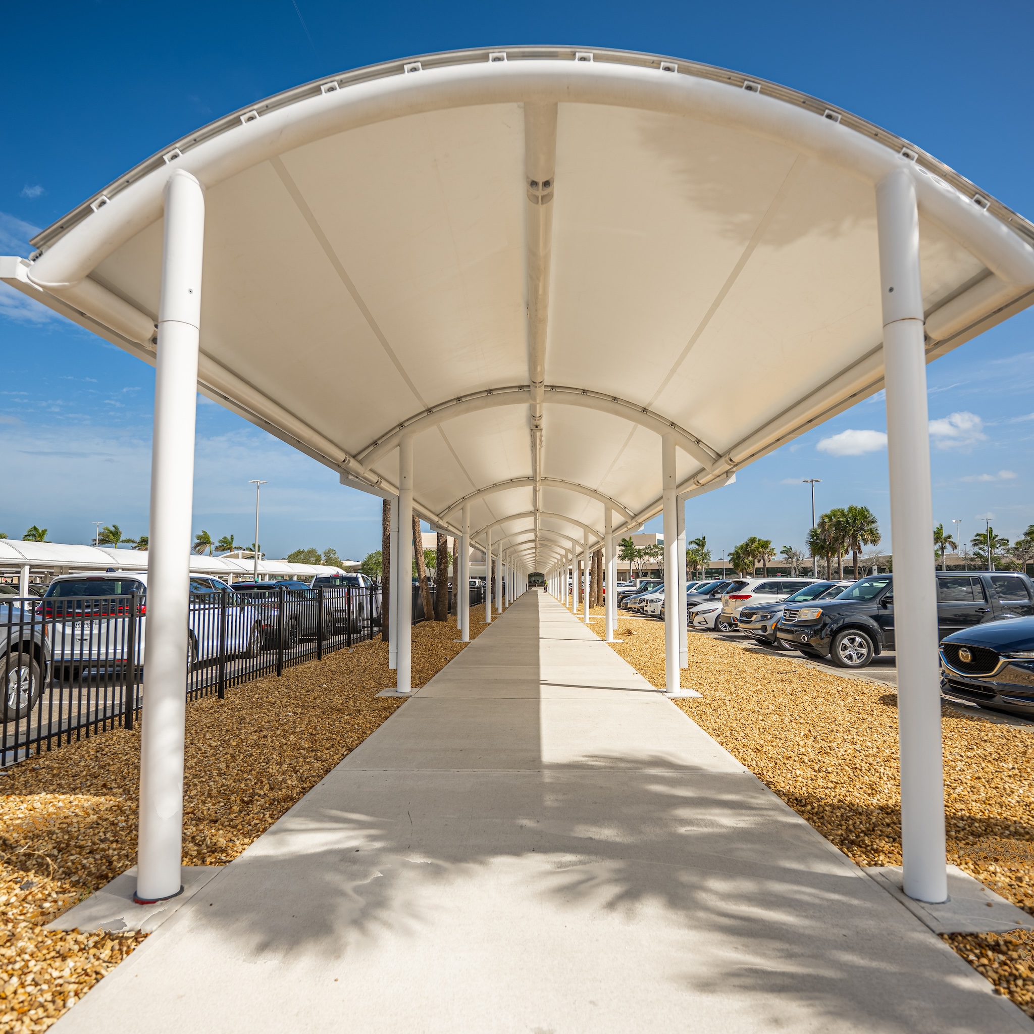 waterproof walkway, parking area at Sarasota Airport thumbnail