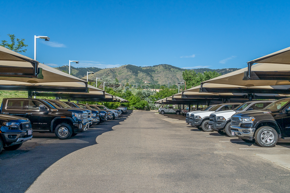 Solar Integrated Hail Protection Structures - Christopher's Dodge Ram